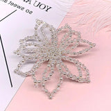 Crystal Pearl Sun Flower Bow Brooch Earrings Set