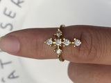 Inspirational Pray Cross Ring for Women Religious Christian Faith Jewelry