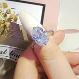 Princess 925 Sterling Silver Engagement Ring For Women Lady Anniversary Gift