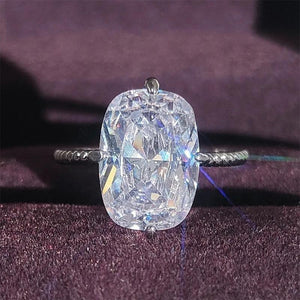 Princess 925 Sterling Silver Engagement Ring For Women Lady Anniversary Gift