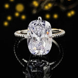 Princess 925 Sterling Silver Engagement Ring For Women Lady Anniversary Gift