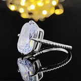 Princess 925 Sterling Silver Engagement Ring For Women Lady Anniversary Gift