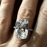 Princess 925 Sterling Silver Engagement Ring For Women Lady Anniversary Gift