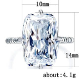 Princess 925 Sterling Silver Engagement Ring For Women Lady Anniversary Gift