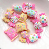 30PCS Candy Resin Gem Accessories DIY Phone Case Patch Jewelry Materials