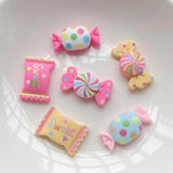 30PCS Candy Resin Gem Accessories DIY Phone Case Patch Jewelry Materials
