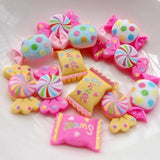 30PCS Candy Resin Gem Accessories DIY Phone Case Patch Jewelry Materials