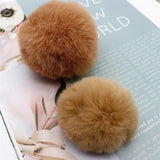 Faux Rabbit Fur Ball Pompom Plush DIY Women Bag Jewelry