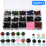 560 Pcs Colorful Safety Eyes Noses Set for DIY Craft Making
