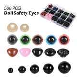 560 Pcs Colorful Safety Eyes Noses Set for DIY Craft Making