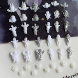 50Pcs Baroque Angel Wings Resin Craft Supplies DIY Scrapbooking Decoration