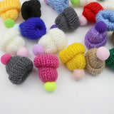 10-50Pcs Mini Pompon Hats Craft Supplies Crochet Toys Decor Jewelry Accessory