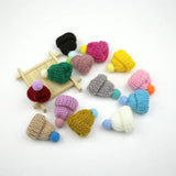 10-50Pcs Mini Pompon Hats Craft Supplies Crochet Toys Decor Jewelry Accessory