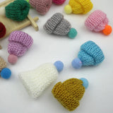 10-50Pcs Mini Pompon Hats Craft Supplies Crochet Toys Decor Jewelry Accessory