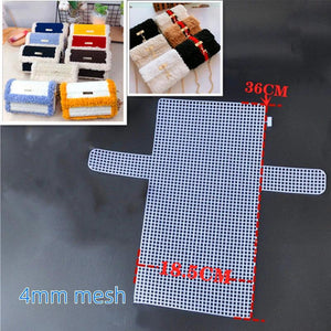 Plastic Mesh Sheet for Icicle Yarn DIY Bag Accessories