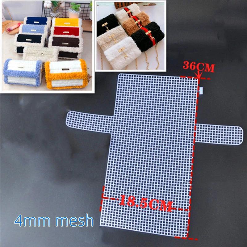 Plastic Mesh Sheet for Icicle Yarn DIY Bag Accessories