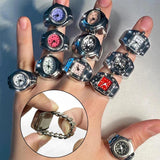 27 Styles Quartz Finger Watch Ring for Women Men Couple Rings Digital Watches