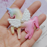20pcs Unicorn with Bow Padded Appliques Hair Accessories DIY Craft