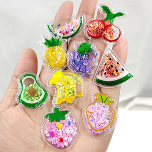 30pcs/lot Fruit Bling Flowing Patches DIY Clip Accessories