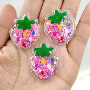 30pcs/lot Fruit Bling Flowing Patches DIY Clip Accessories