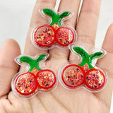 30pcs/lot Fruit Bling Flowing Patches DIY Clip Accessories
