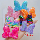 20pcs Sequins Bow Hair Clip Cover DIY Manual Accessories Cake Decoration