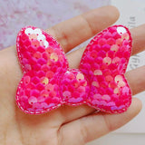 20pcs Sequins Bow Hair Clip Cover DIY Manual Accessories Cake Decoration