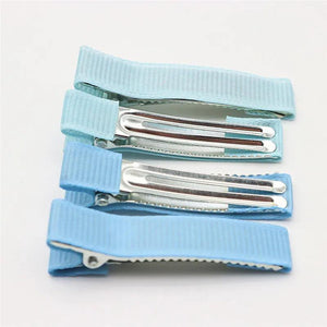30pcs DIY Cloth Double-forked Hair Clips for Children