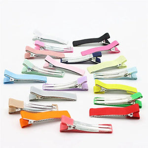 30pcs DIY Cloth Double-forked Hair Clips for Children