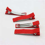 30pcs DIY Cloth Double-forked Hair Clips for Children