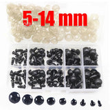100Pcs 6-14mm Plastic Safety Eyes for DIY Crochet Doll Decoration Plush Toy