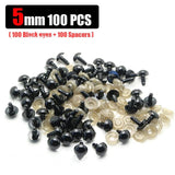 100Pcs 6-14mm Plastic Safety Eyes for DIY Crochet Doll Decoration Plush Toy