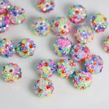 Round Full Diamonds Rhinestone Bubblegum Beads For DIY Jewelry Making