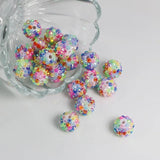 Round Full Diamonds Rhinestone Bubblegum Beads For DIY Jewelry Making