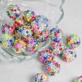 Round Full Diamonds Rhinestone Bubblegum Beads For DIY Jewelry Making