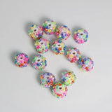 Round Full Diamonds Rhinestone Bubblegum Beads For DIY Jewelry Making