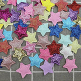 100pcs 25mm Glitter Stars Padded Appliques DIY Craft Supplies