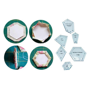 300pcs Acrylic Quilting Templates DIY Hand Sewing Patchwork Tool