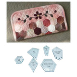 300pcs Acrylic Quilting Templates DIY Hand Sewing Patchwork Tool