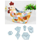 300pcs Acrylic Quilting Templates DIY Hand Sewing Patchwork Tool