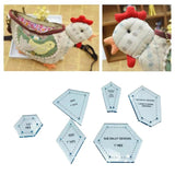 300pcs Acrylic Quilting Templates DIY Hand Sewing Patchwork Tool