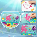 12Pcs Summer Sea Animal Stickers for Kids, Shark Tropical Fish Art