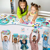 12Pcs Summer Sea Animal Stickers for Kids, Shark Tropical Fish Art