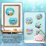 12Pcs Summer Sea Animal Stickers for Kids, Shark Tropical Fish Art