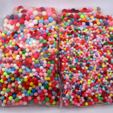 8-30mm Mixed Fluffy Pompoms DIY Craft Kids Toys Wedding Decoration