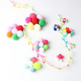 8-30mm Mixed Fluffy Pompoms DIY Craft Kids Toys Wedding Decoration