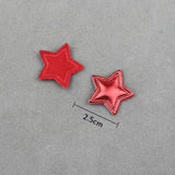 100Pcs 25mm PU Leather Star Patches DIY Craft Hair Accessories