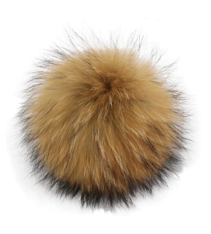 DIY Real Fox Fur Pompoms Raccoon Fur Pom Poms Balls Natural