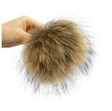DIY Real Fox Fur Pompoms Raccoon Fur Pom Poms Balls Natural