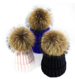 DIY Real Fox Fur Pompoms Raccoon Fur Pom Poms Balls Natural